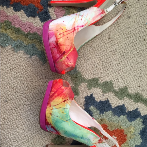 Aldo colorful platform heels S6 - Picture 2 of 6